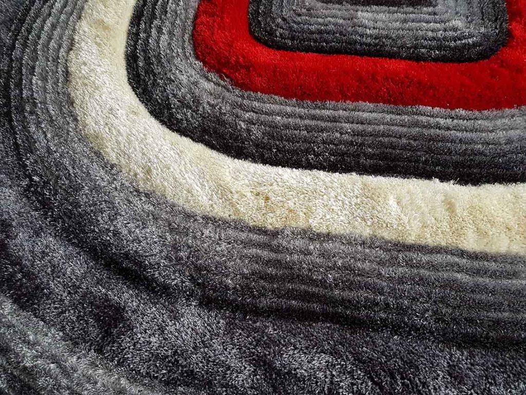 BRAND NEW 3D CUT AREA RUG "ISLAND" ON HEAVY COTTON BASE 2 COLOURS AVAILABLE