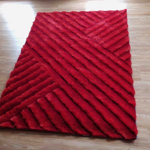 BRAND NEW 3D CUT ART SILK AREA RUG ON HEAVY COTTON BASE