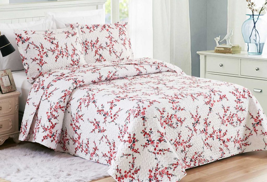 3 Piece Luxury Quilted Bedspread
