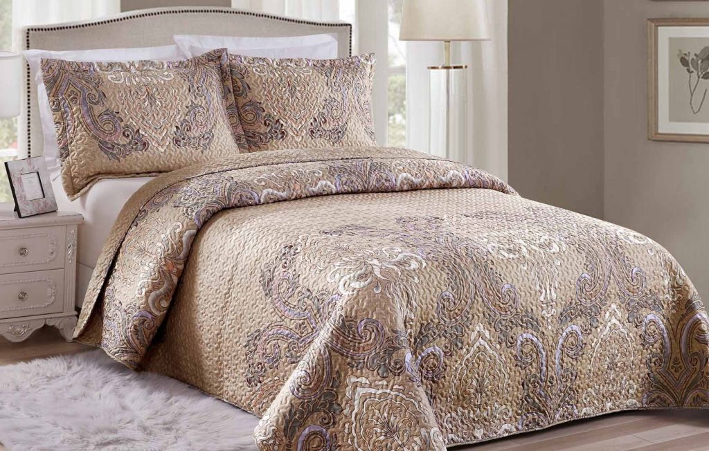 LUXURY 3 PIECE QUILTED BEDSPREAD #36