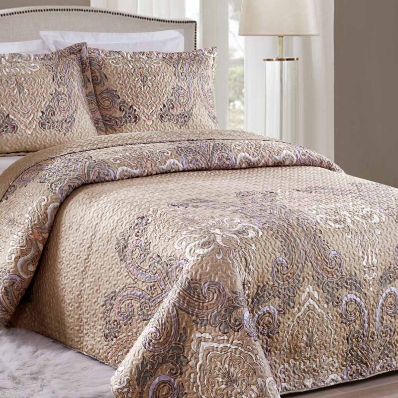 LUXURY 3 PIECE QUILTED BEDSPREAD #36
