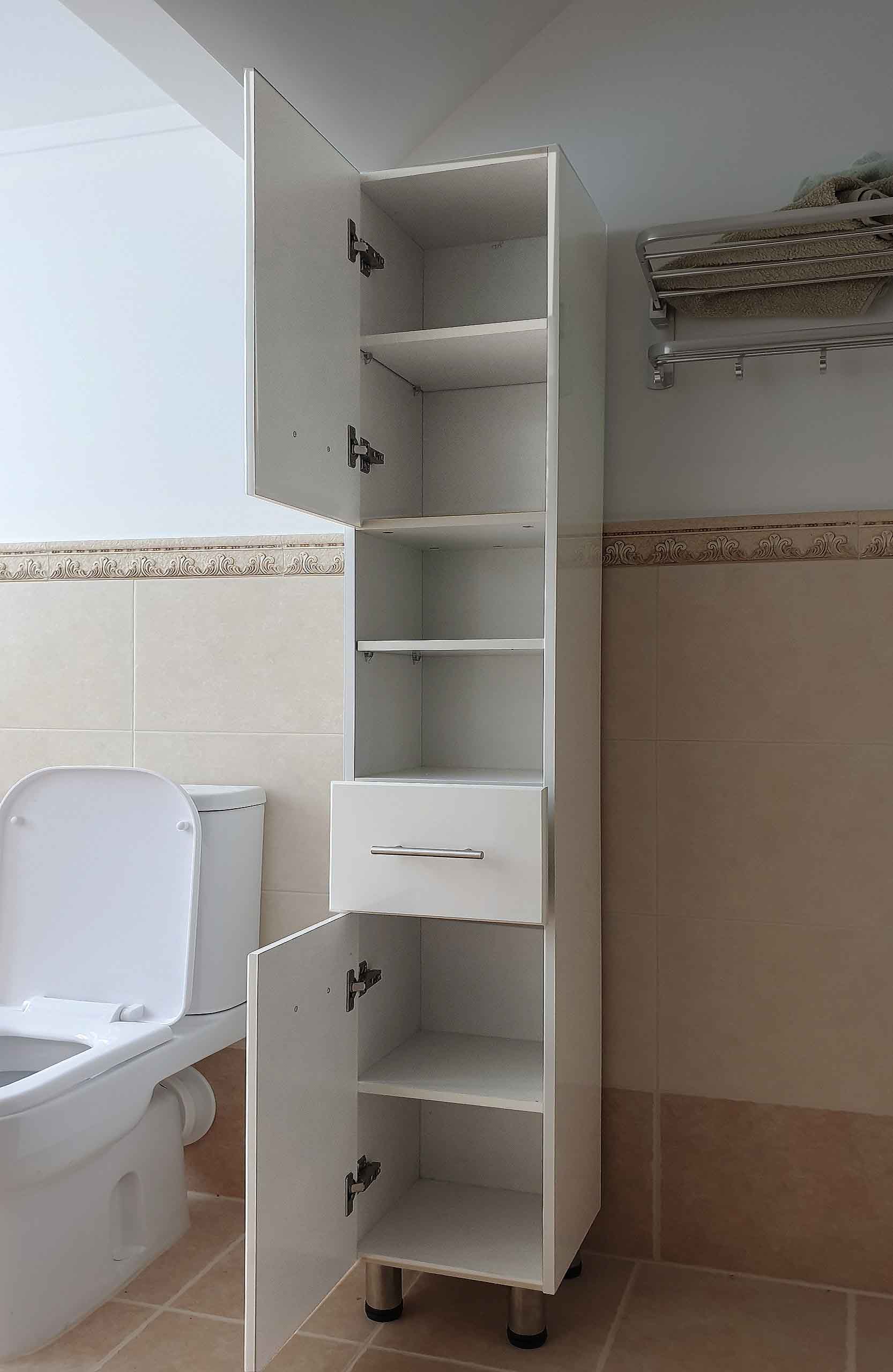 Tall Bathroom Laundry Storage Cabinet Live In Style