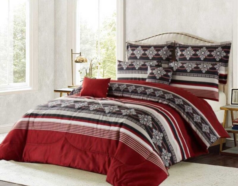 BRAND NEW 7 piece OVERSIZED PRINTED comforter set #50