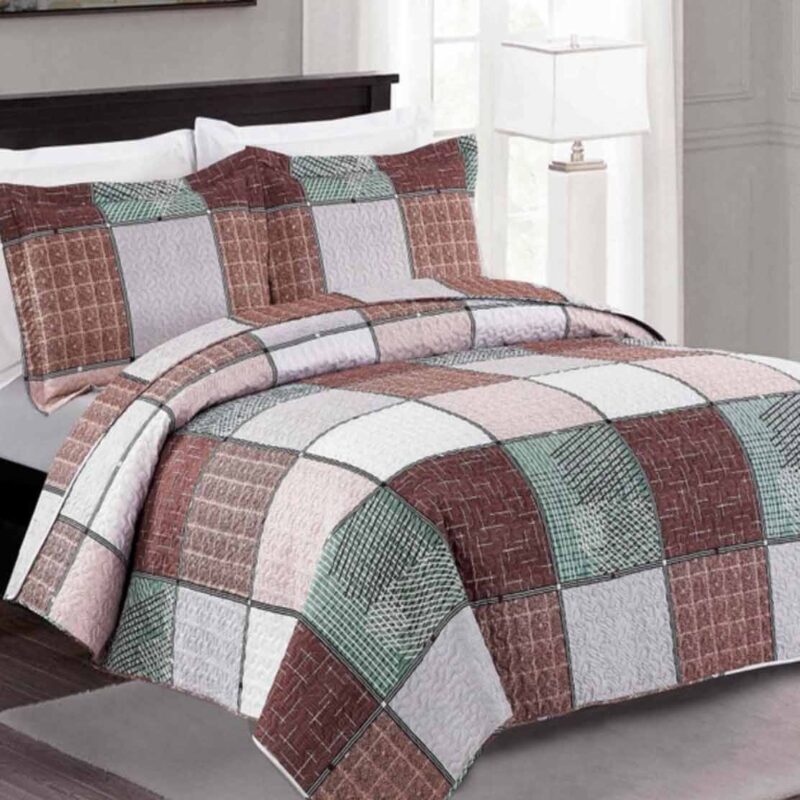 BRAND NEW LUXURY 3 PIECE QUILTED BEDSPREAD #21