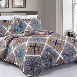 BRAND NEW LUXURY 3 PIECE QUILTED BEDSPREAD #23