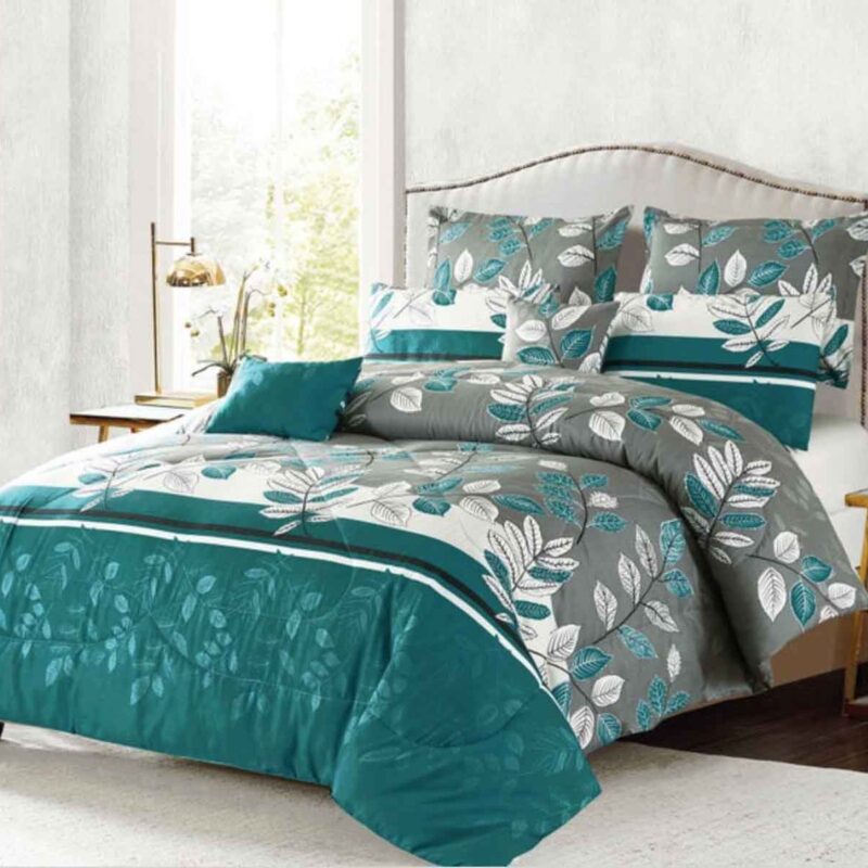 BRAND NEW 7 piece OVERSIZED PRINT  comforter set #30