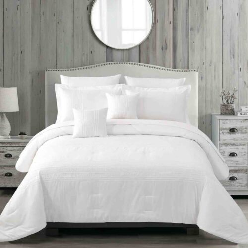 BRAND NEW 7 piece OVERSIZED COMFORTER set with CROCHET #205