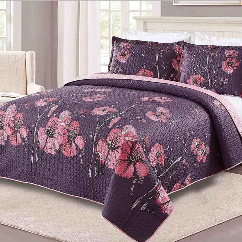 BRAND NEW LUXURY 3 PIECE QUILTED BEDSPREAD  B10