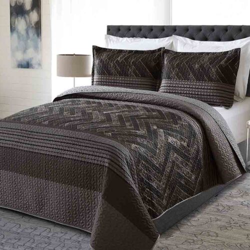 BRAND NEW LUXURY 3 PIECE QUILTED BEDSPREAD  B6