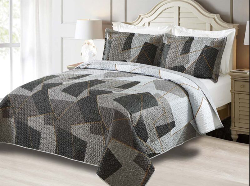 BRAND NEW LUXURY 3 PIECE QUILTED BEDSPREAD  B7