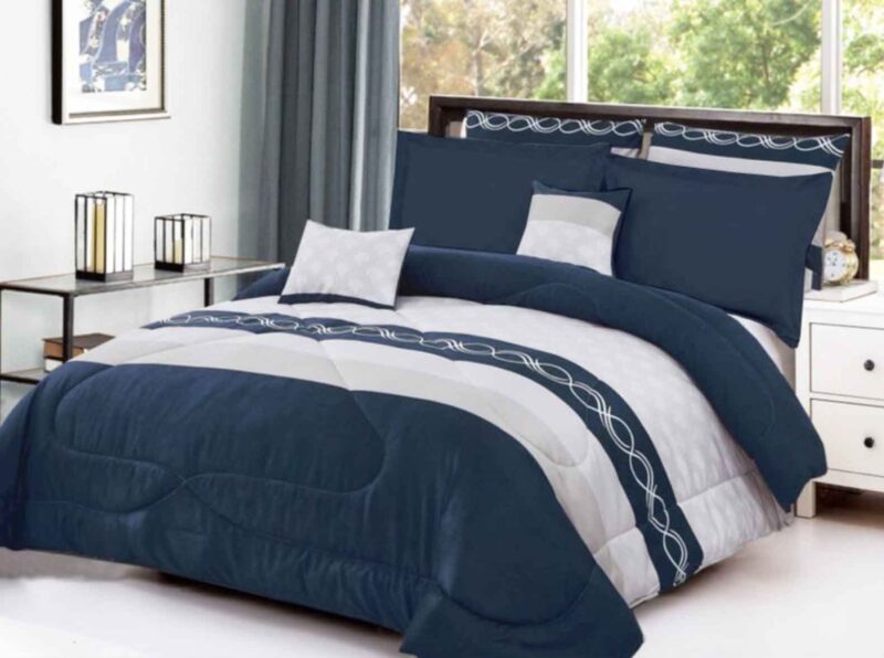 BRAND NEW 7 piece REVERSIBLE PRINTED COMFORTER set #C2