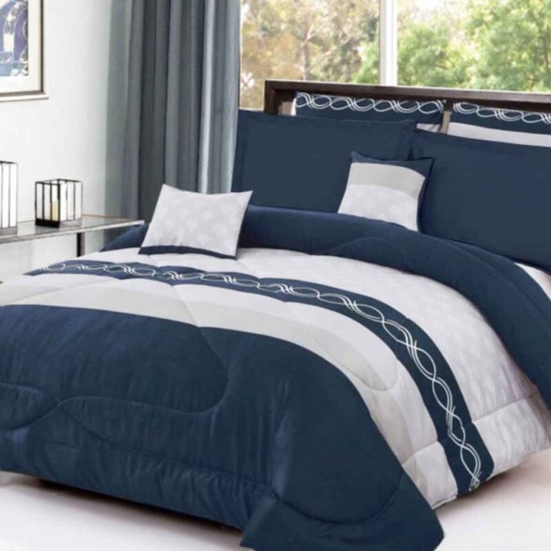BRAND NEW 7 piece REVERSIBLE PRINTED COMFORTER set #C2
