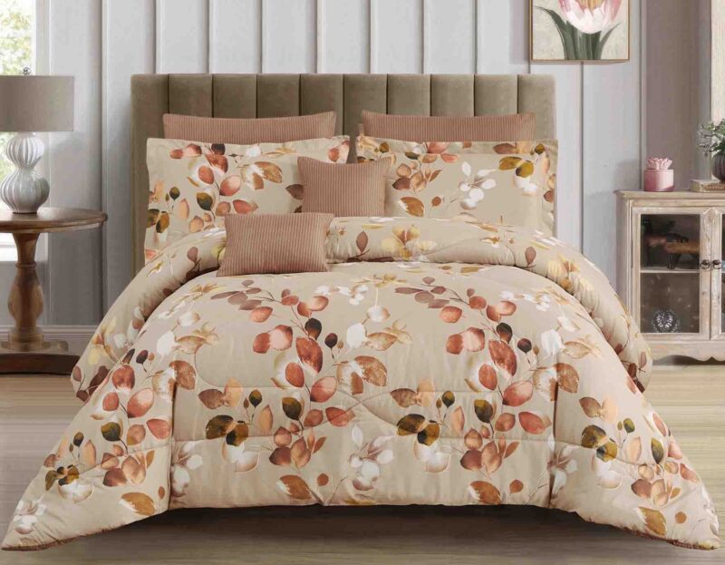 BRAND NEW 7p LIVEINSTYLE OVERSIZED PRINTED  COMFORTER set #3