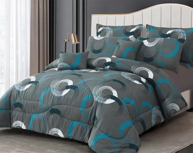 BRAND NEW 7p LIVEINSTYLE OVERSIZED PRINTED REVERSIBLE COMFORTER set #2