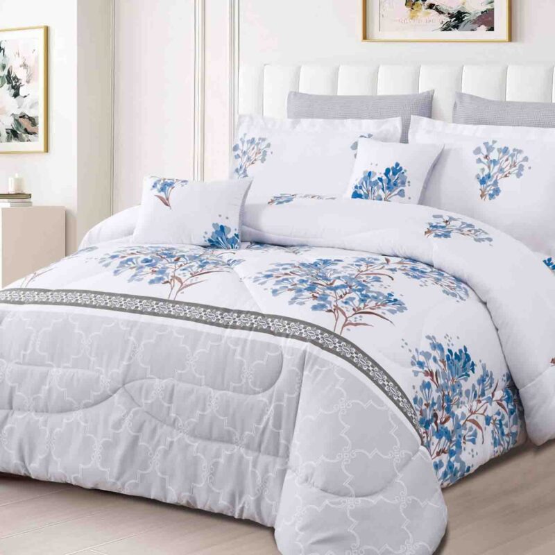 BRAND NEW 7p LIVEINSTYLE OVERSIZED PRINTED  COMFORTER set #4