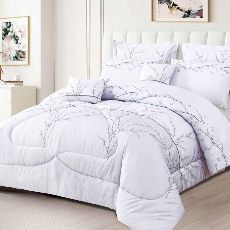 BRAND NEW 7p LIVEINSTYLE OVERSIZED PRINTED REVERSIBLE COMFORTER set #9