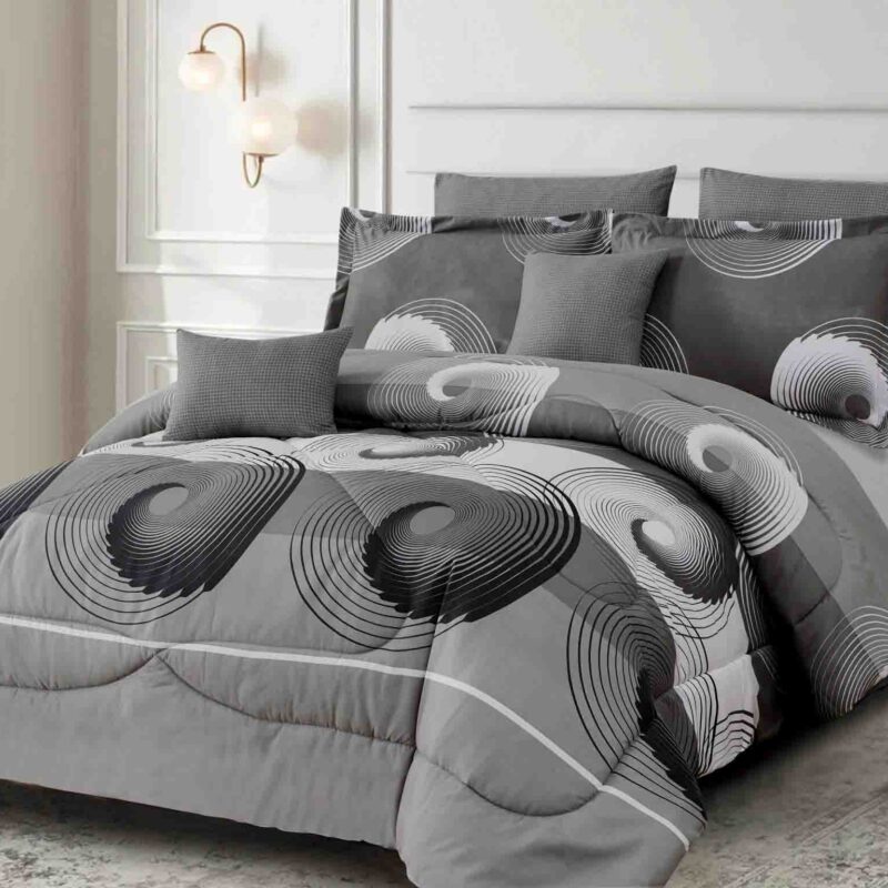 BRAND NEW 7p LIVEINSTYLE OVERSIZED PRINTED  COMFORTER set #11
