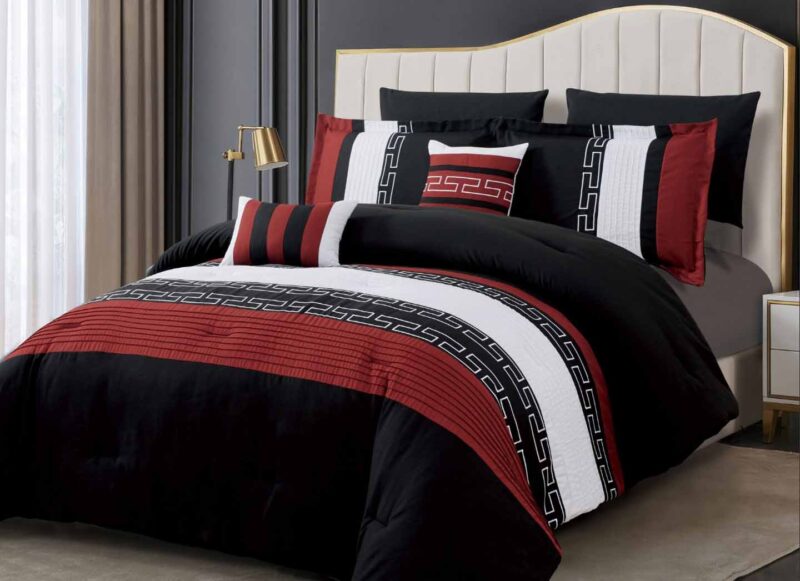 BRAND NEW 7p LIVEINSTYLE OVERSIZED EMBROIDERED COMFORTER set  #5