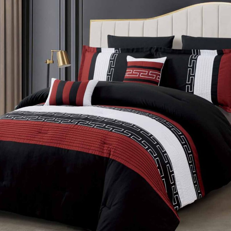 BRAND NEW 7p LIVEINSTYLE OVERSIZED EMBROIDERED COMFORTER set  #5